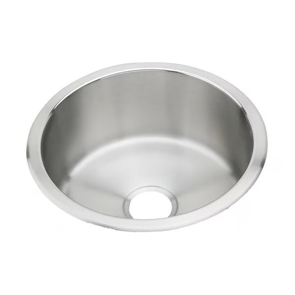 Stainless Steel 18-3/8 X 18-3/8 X 8 Single Bowl Top Mount Bar Sink, Elkay, Mfr#: RLR16FB